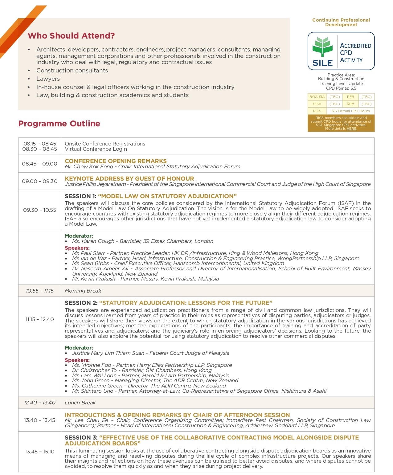 SCLS - ISAF Conference 2023: Programme Outline